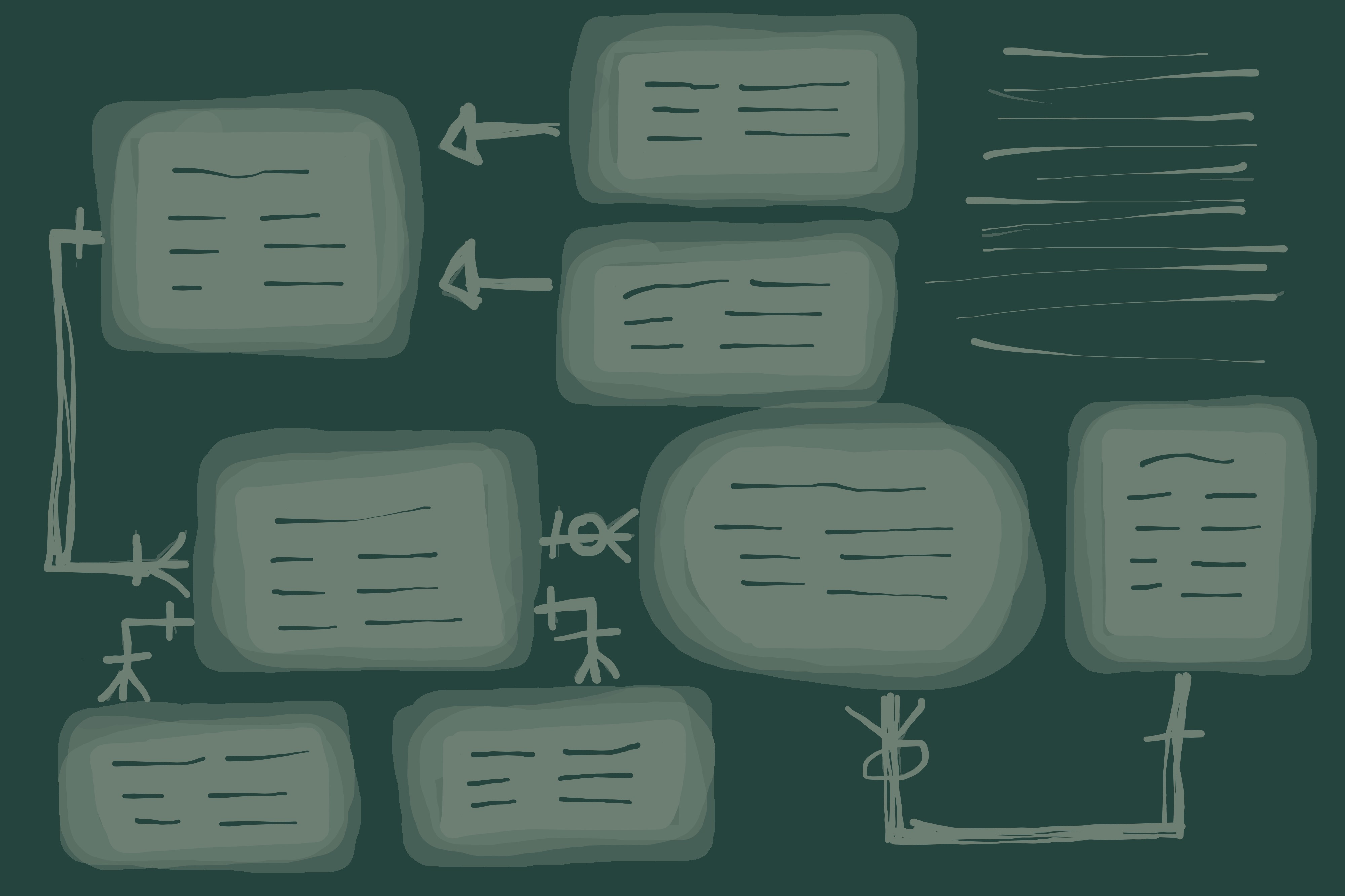 abstract drawing of a conceptual data model